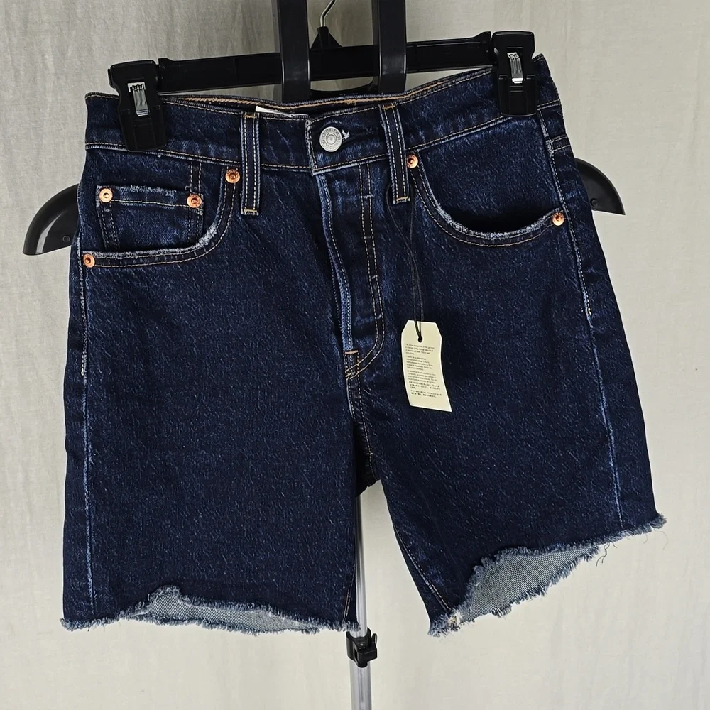 Levi's 501® Original High Rise Mid-Thigh Womens Shorts Size 24 = 0 - 00 NWT - Picture 5 of 16